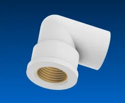 20mm PVC L-bow 90° with thread
