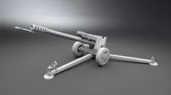 2A18 howitzer scale model 3D print model