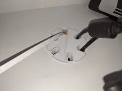 3D printed desk cable passthrough