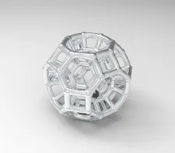4d Non-Euclidean Bead - Multidimensional Theory Pendant 3D model 3D print model