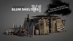 Abandoned Slum Shelters V1 3D model