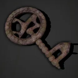 Ancient Medieval Key 3D model