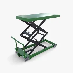Animated Scissor Lift Table Green 3D model