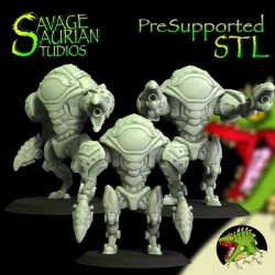 Axol'Koatl Destroyers, Scifi Deep Sea Mech Suits