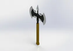 Battleaxe Design in SOLIDOWRKS