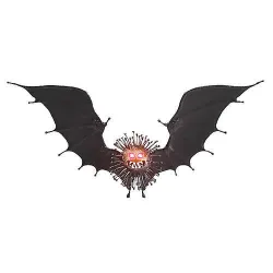 Black coronavirus with bat wings 3D model