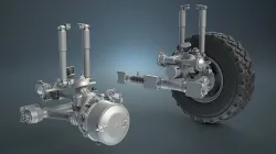 BTR-4E or BTR-80 Suspension and Wheel High-Poly 3D model