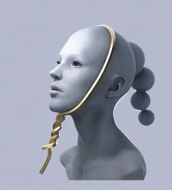 captive Nymph bust 3D print model
