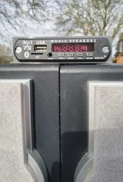 Case for radio and amplifier.