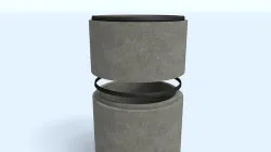 Concrete Manhole Chamber Rings and Soakways Low-poly 3D model