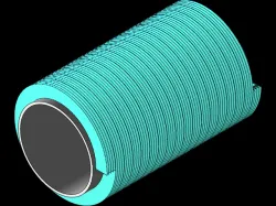 Cooling system produced with aluminum profile and winding technique for liquid and air cooled systems