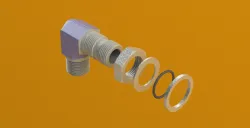 Corner adapter 3/8"-19 GAS