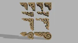 CORNICH AND CORNER BRACKET 3D model