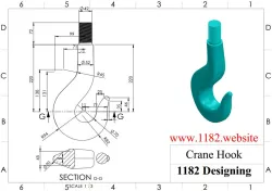 crane hook assembly drawing