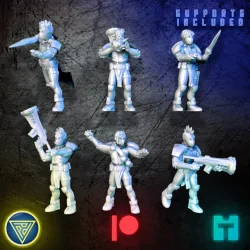 Cristal Alien Soldiers Set