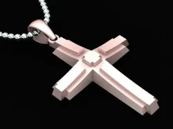 Cross Pendant Jesus Christ CP 41 3D model
