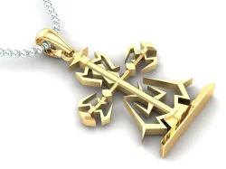 Cross Pendant Jesus Christ CP 51 3D model