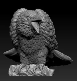 Crow miniature 3D print model