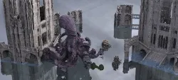 Cthulhu Cult halls 10 models Kit bash With Giant Octopus 3D model