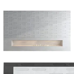 Decorative wall with fireplace set 48 3D model