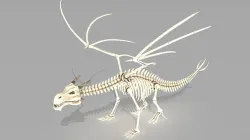 Dragon skeleton Low-poly 3D model