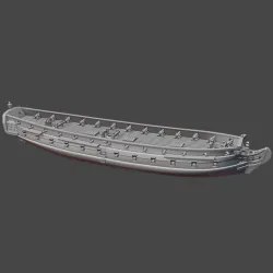 ES Spanish Flush-decked Frigate (50 guns), 1797 & Blender Exporter, AOA-ES-16
