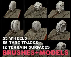 Explorer Ultimate Bundle  wheels tyre tracks terrain surfaces 3D model