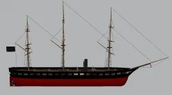 Frigate Ship Low-poly 3D model