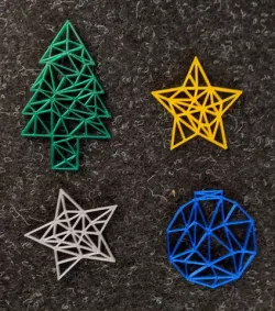 Geometric Christmas Ornaments