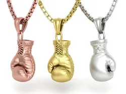 GOLD BOXING GLOVES PENDANT 3dmodel 3D print model
