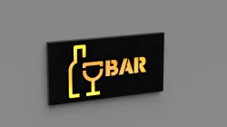 GueriTech Bar Sign Wall Frame 12x24 Sheet Metal DIY