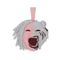harming Half Man and Half Beast Round Cut Diamond Pendant Hiphop 3D print model