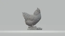 Hen Sculpture 3D print model