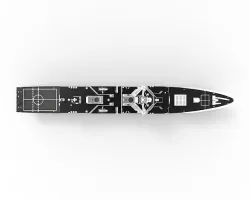 Hobart Class Destroyer Low-poly 3D model