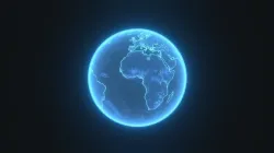 Hologram Planet Earth Sci-Fi 3D Model 8k Textures Low-poly 3D model
