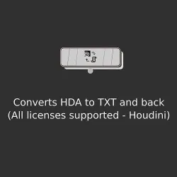 Houdini Undo or Convert HDA HIP to neutral TXT format and back 3D model