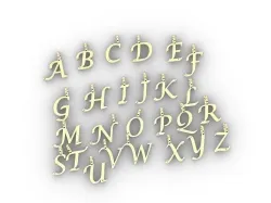i letter pendant stl verified 3D print model