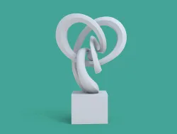 Infinity - Mobius - Abstract Art Sculpture - Heart 3D print model