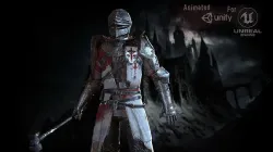 Knights knight in armor Low-poly 3D model