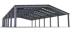 Large Open Metal Shed 3D model