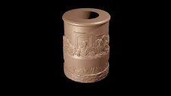 Last Supper bas-relief 3D print model
