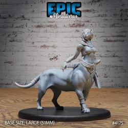 Lion Centaur Bastet Devotee / Cat Goddess / Ancient Egyptian Deity / God Fertility / Mummy Warrior / Pyramid Guard / Undead Fighter / Desert Ruler / Sand Encounter / Crypt Beast