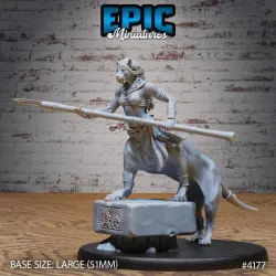Lion Centaur Bastet Devotee Spear / Cat Goddess / Ancient Egyptian Deity / God Fertility / Mummy Warrior / Pyramid Guard / Undead Fighter / Desert Ruler / Sand Encounter / Crypt Beast