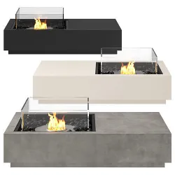 Manhattan 50 EcoSmart Fire Pit Table - Fireplace 3D model