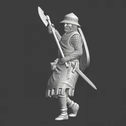 Medieval infantry with great axe