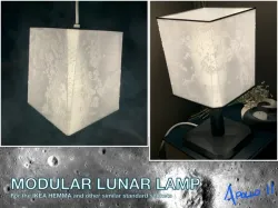 Modular Lunar Lamp - Apollo 11 Landing Site Lamp for IKEA HEMMA (w/ Bonus Astronauts!)