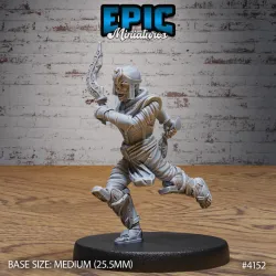 Mummy Warrior Khopesh Atacking / Egyptian Guard / Undead Fighter / Desert Ruler / Sand Encounter / Crypt Beast