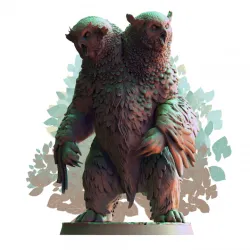 Owl Beast Ettin (pre-supported)