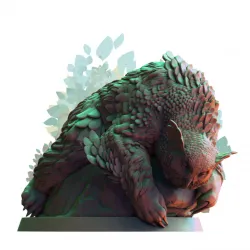 Owl Beast Sleeping (pre-supported)