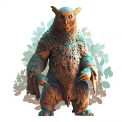 Owl Beast Standing Pose 1 (pre-supported)